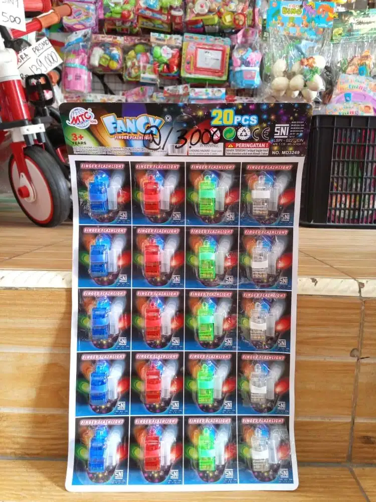 mainan anak lampu jari hrga perpcs