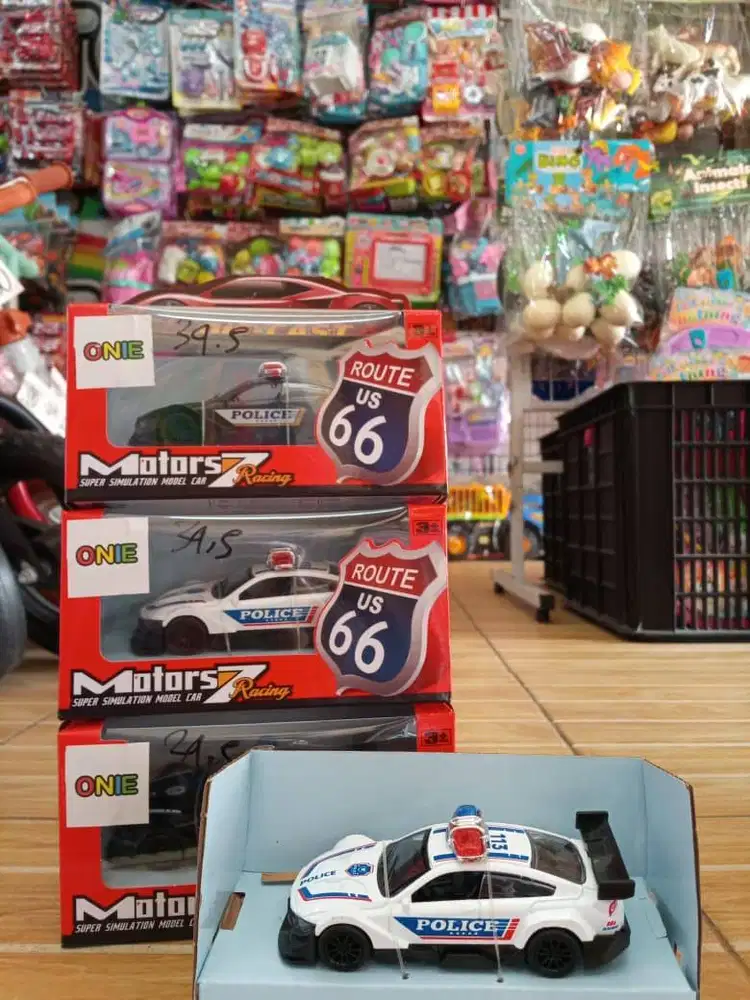 mainan anak diecast mobil polisi