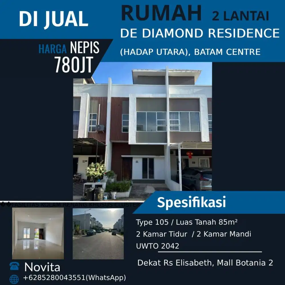 Rumah di De Diamond Residence Belian Batam Center