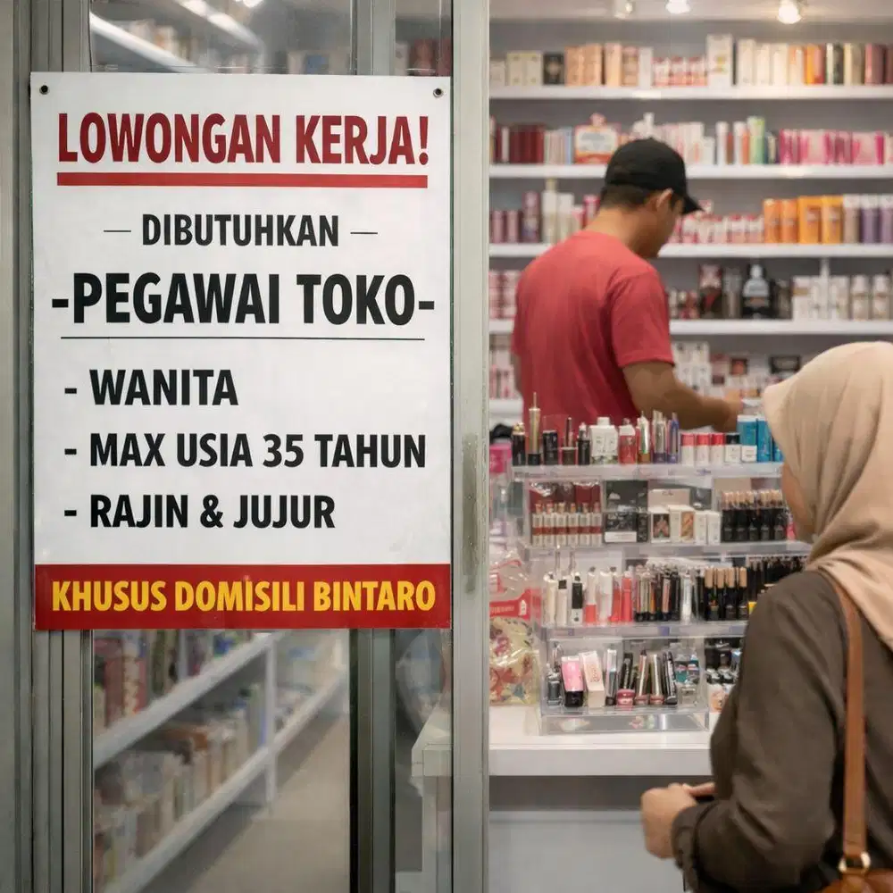 Lowongan kerja penjaga toko kosmetik