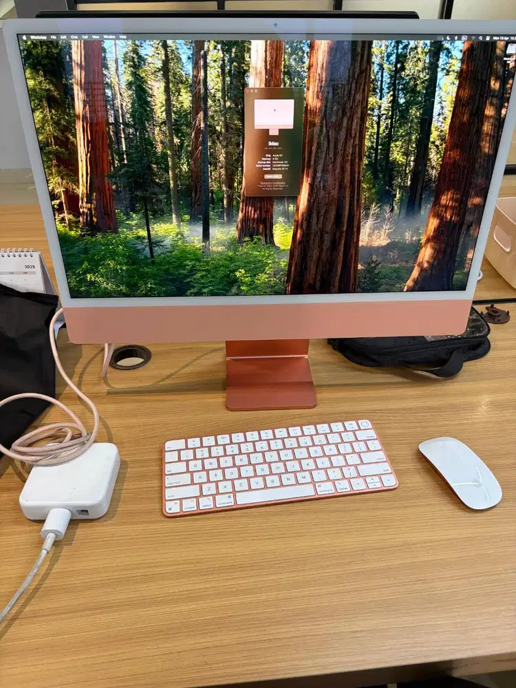 iMac 24 Inch M1 2021 8GB 256GB Pink Fullset