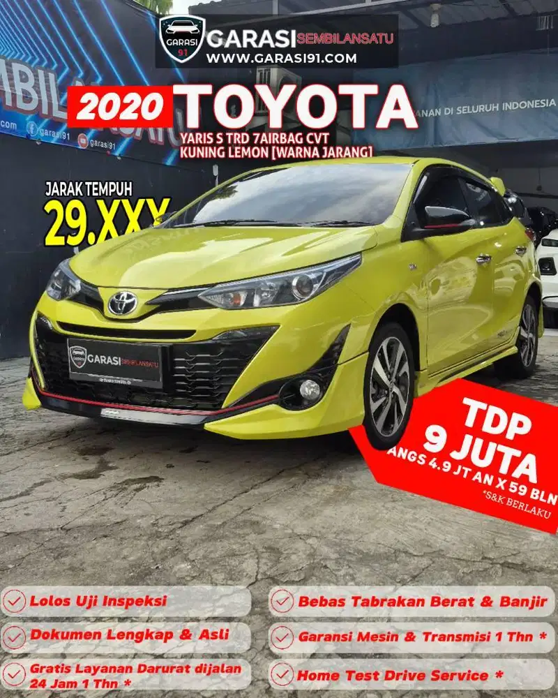 [KM 29 RB] NEW YARIS S TRD 1.5 AT 2020/2021/2019