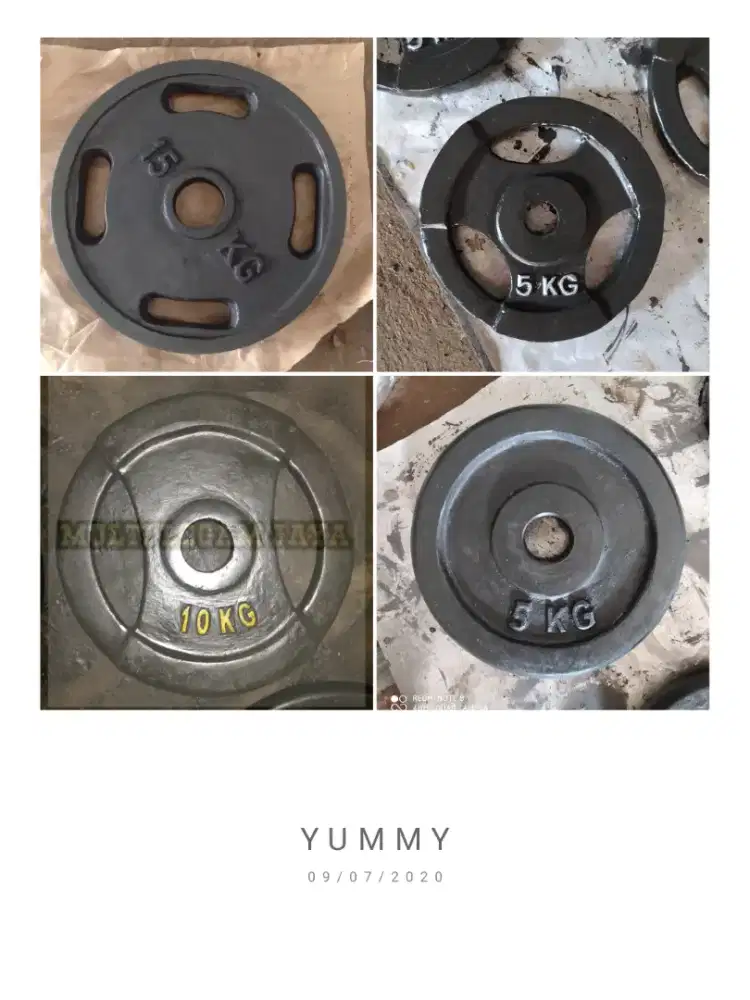 barbel / plat berbel/ dumbel / kettlebel