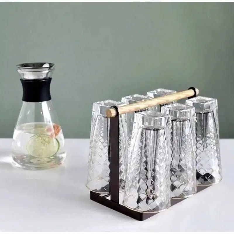 Rak Gelas Penyajian Tamu | Warna Hitam 2Pcs