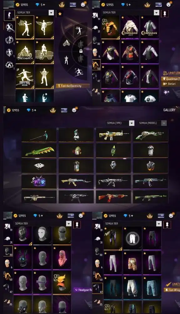 STOK AKUN FF SG LUMUT POLOSAN