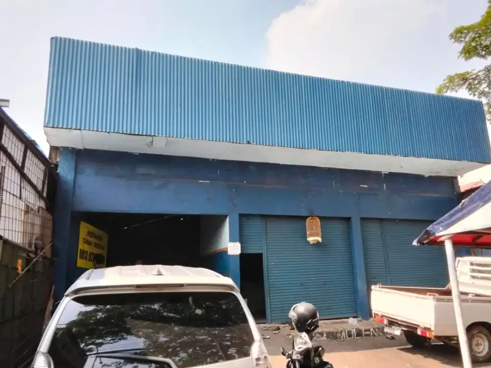 Di Sewakan Gudang Pinggir Jalan Raya Besar di Rawalumbu Bekasi