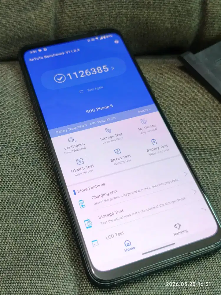 ASUS ROG PHONE 5 ROG 5 12/128 BATANGAN