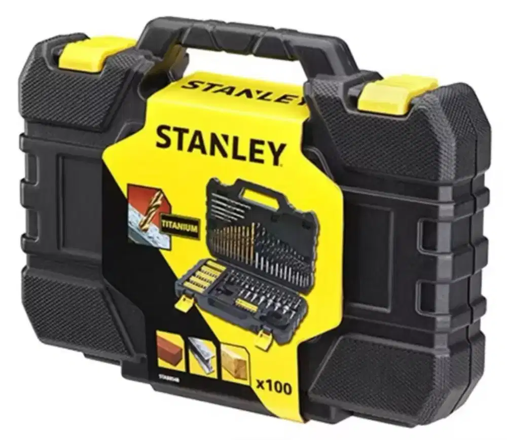 Stanley drill & screwdriving set / mata bor & obeng set 100pcs