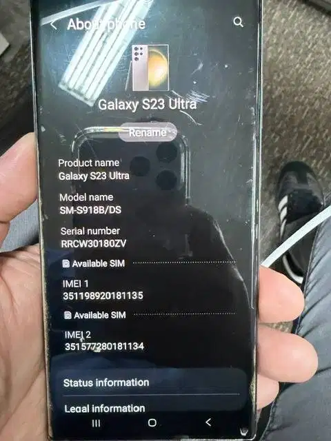 Dijual Samsung Galaxy S23 Ultra 256 GB Green