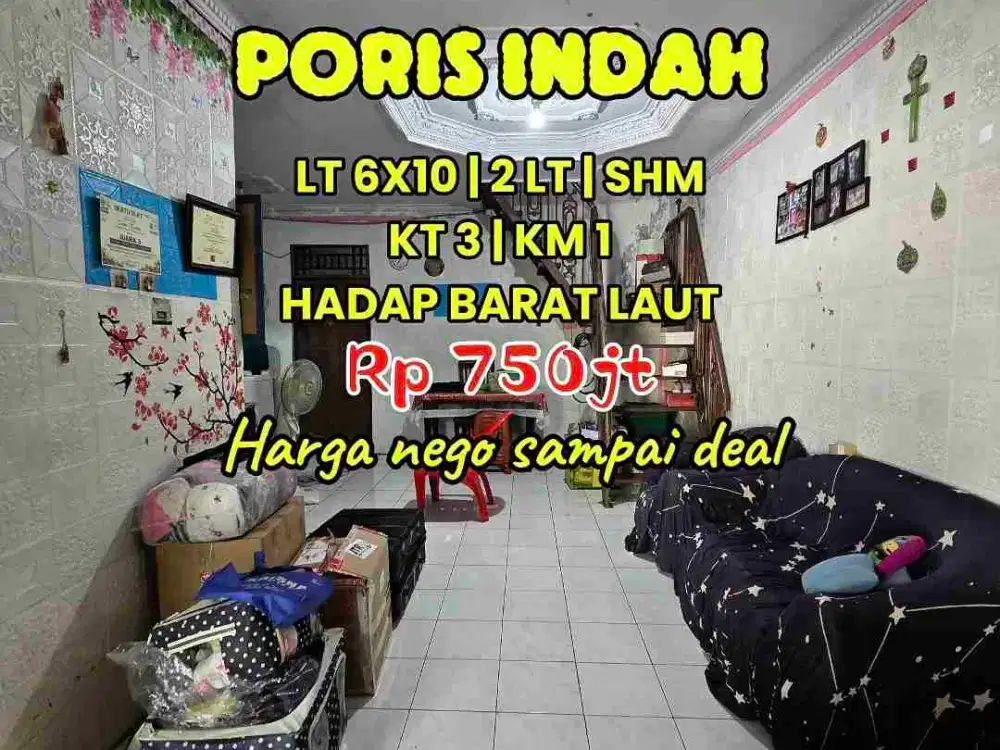 Wilson Rumah murah 2 lantai uk 6x10 di poris indah