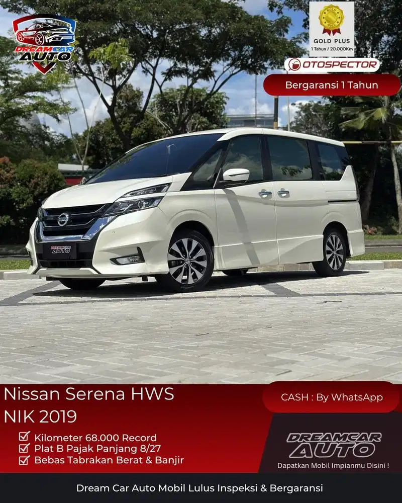 [ KM 68rb ] Nissan Serena HWS 2019 Highway Star Non panoramic bensin