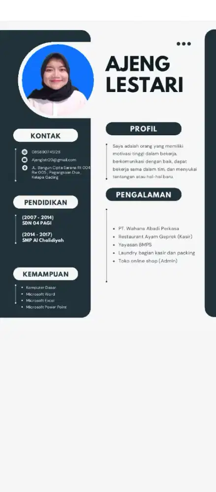 Saya sedang mencari pekerjaan