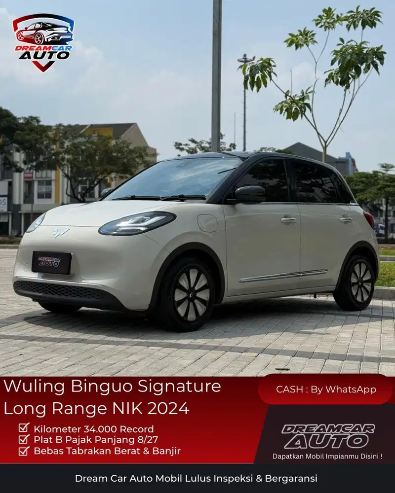 [ LOW KM ] Wuling Binguo Long Range AC DC 333KM 2024 Coklat