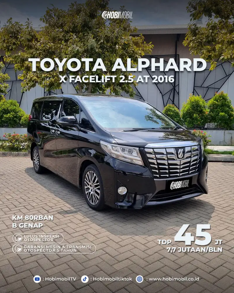 Alphard X Facelift 2.5 AT Thn 2016 Pemakaian 2017