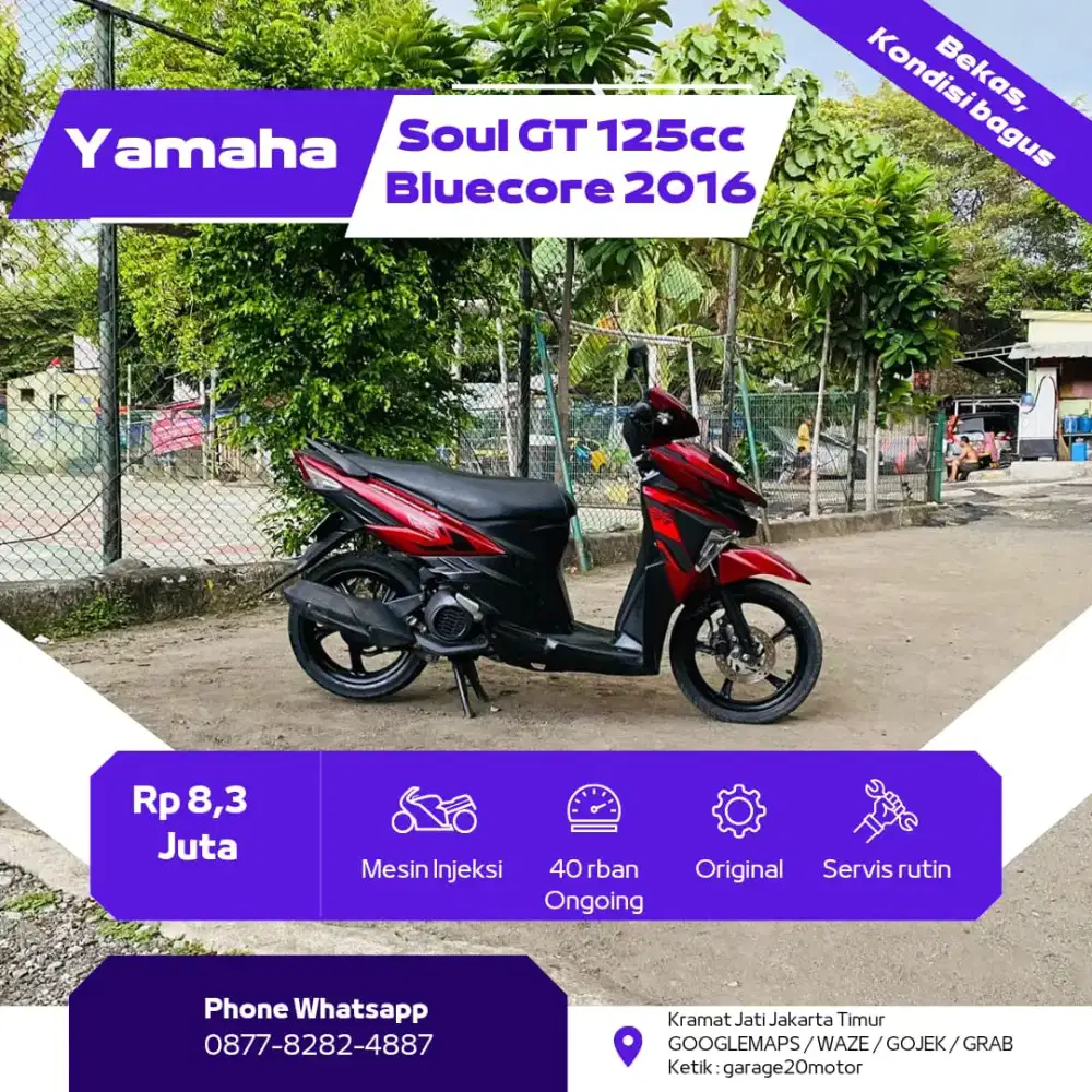 Yamaha Soul GT 125cc Bluecore Fi Tahun 2017
