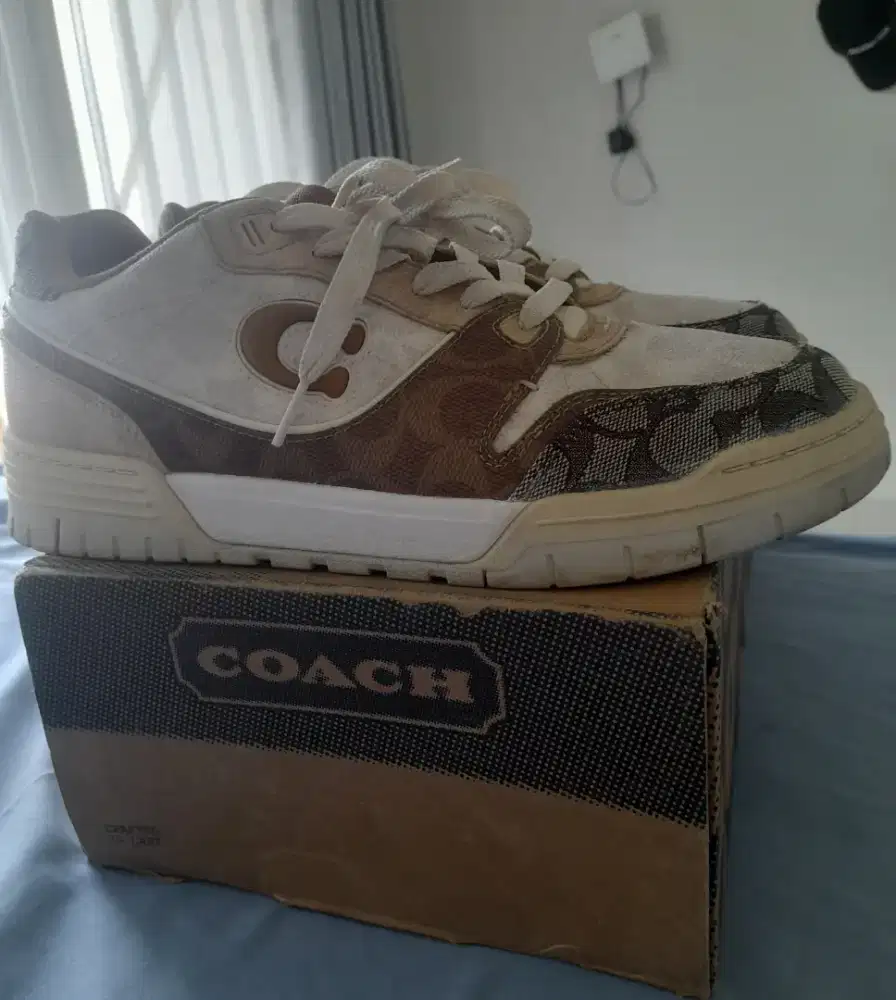 COACH Soho Sneaker In Mixed  Signature, Size 43 Original
