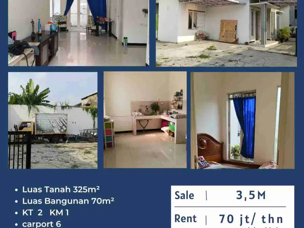 Dijual/disewakan rumah cocok buat tempat tinggal,gudang dan kantor di TKI 3