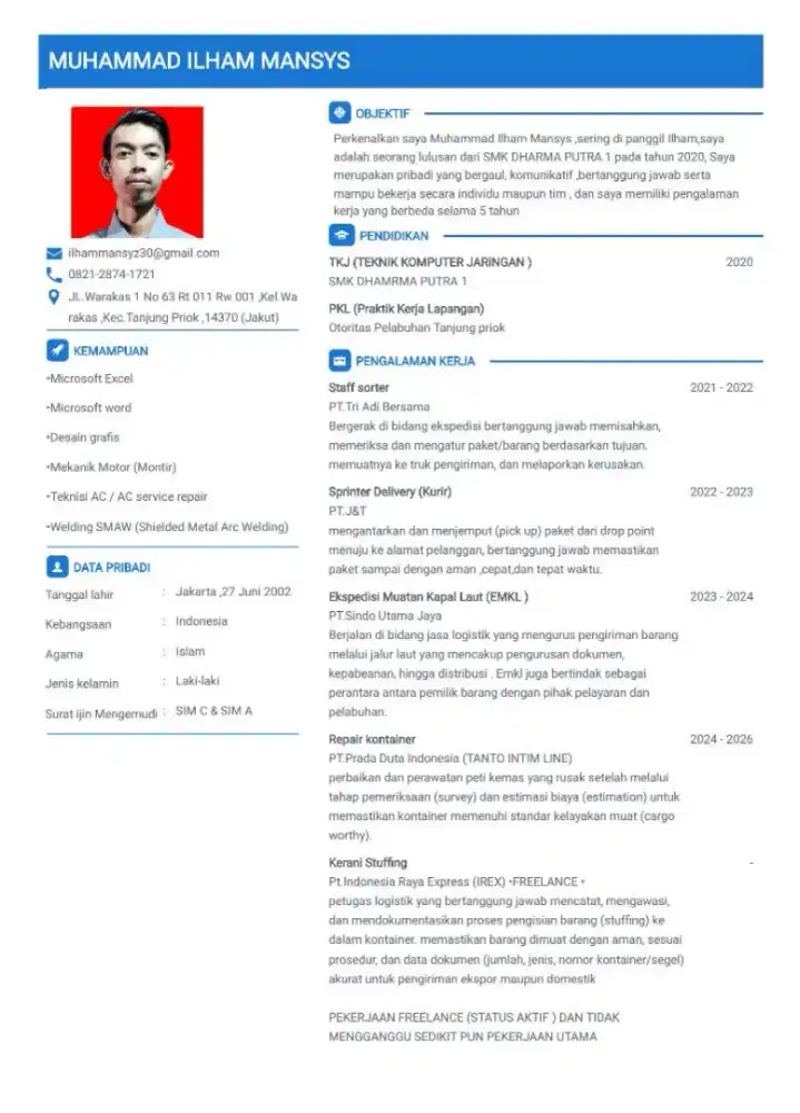 Info lowongan bergerak di bidang apa saja