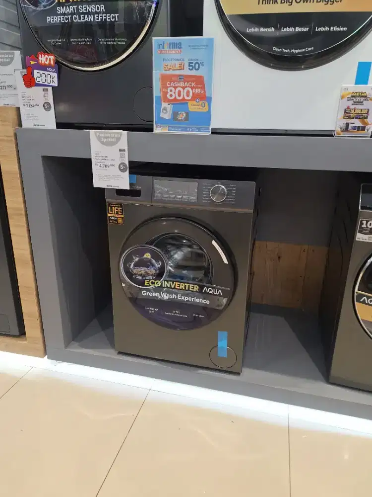 Mesin cuci aqua 850900qd 150watt