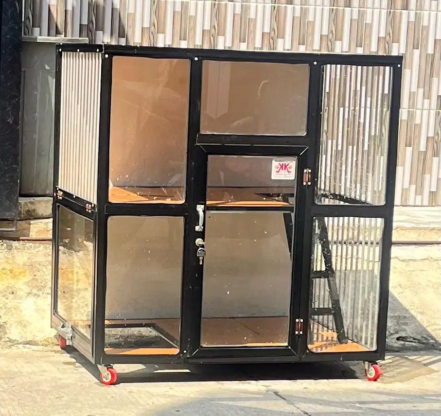 Kadang Kucing Kaca 2 Pintu Murah Bekas