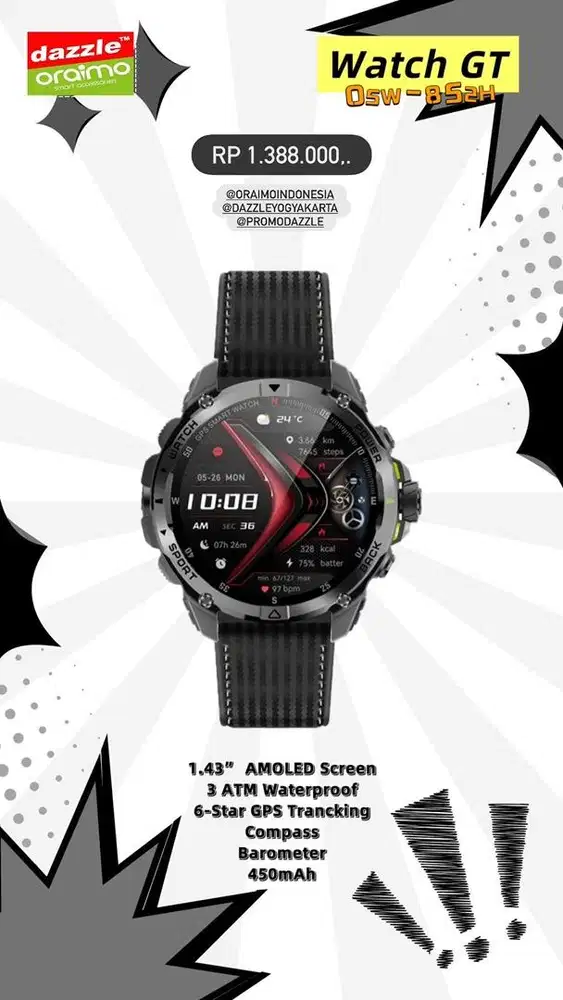 Smartwatch Oraimo Watch GT OSW-852H