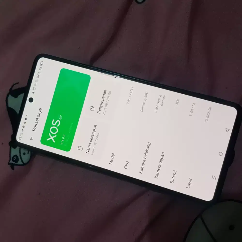 Infinix gt 10 pro 5G ram 8/256 hp cas aja