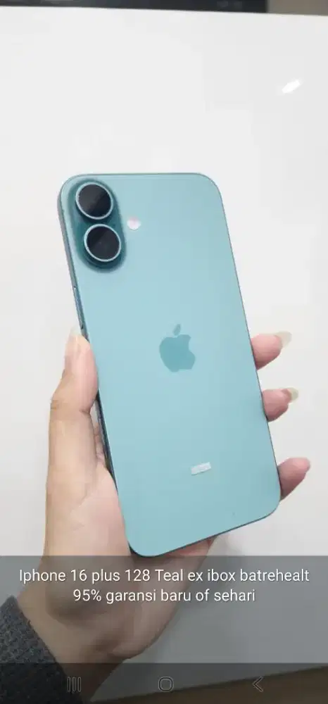 Iphone 16 plus 128 Teal 
Garansi ibox