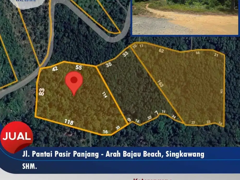 Tanah jalan pantai pasir panjang, singkawang