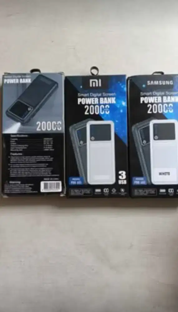 Powerbank Xiaomi Mi 20000mAh 3 USB Port Fast Charging