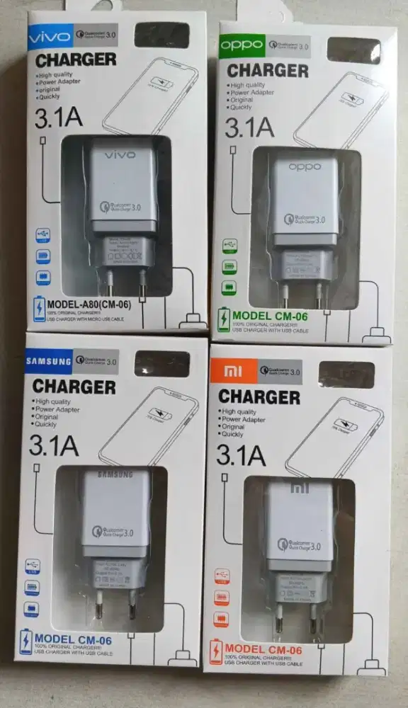 Charger Vivo 3.1A Original Qualcomm Quick Charge 3.0 Fast Charging