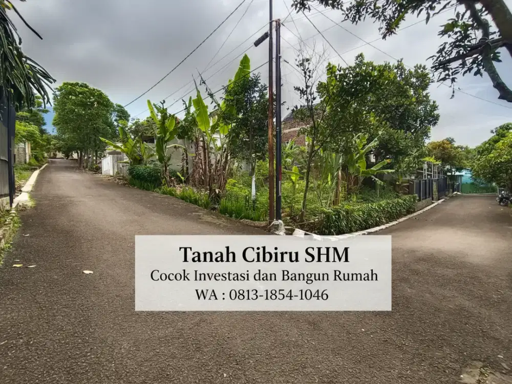 Tanah Cibiru SHM dekat Ujungberung Kotamadya Bandung Siap Bangun