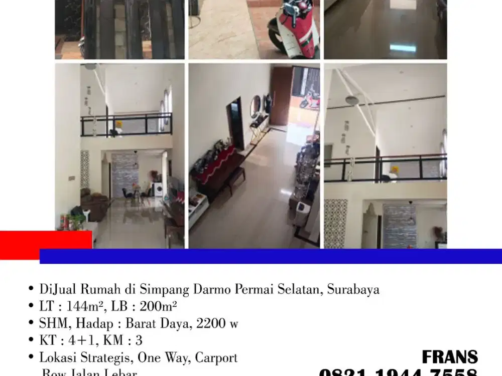 DiJual Rumah di Simpang Darmo Permai Selatan, Surabaya