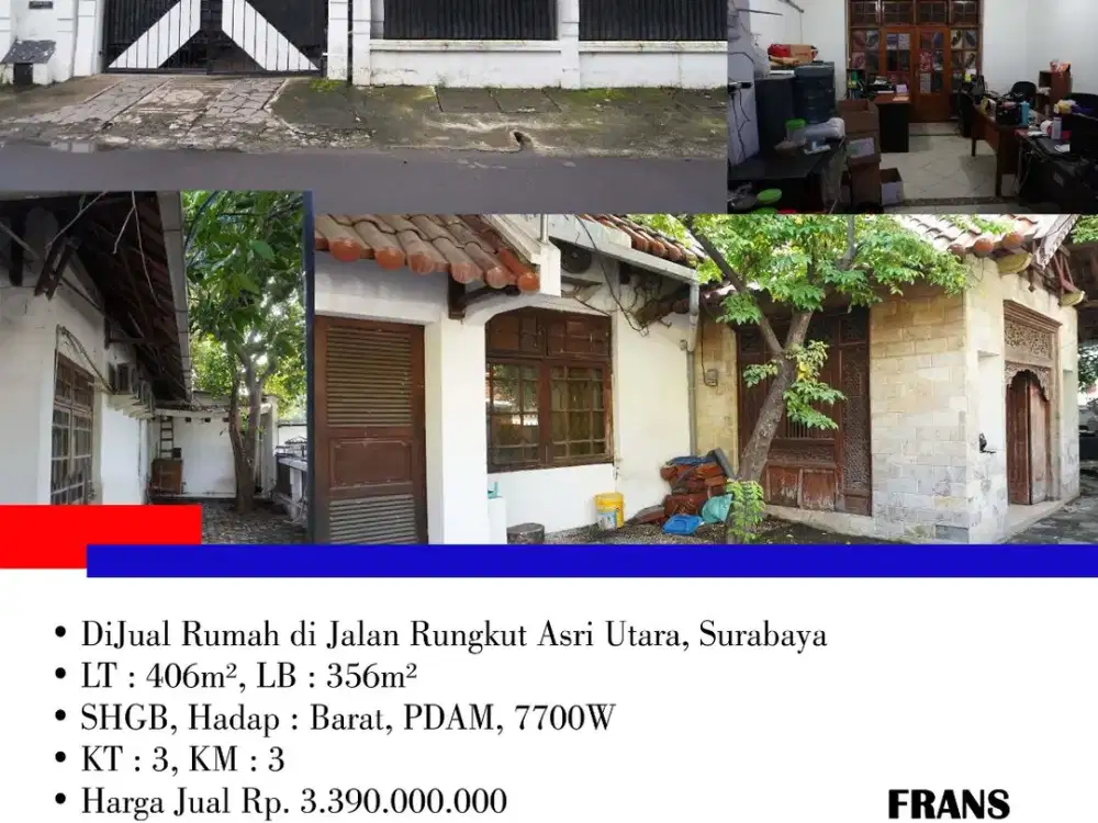 DiJual Rumah di Jalan Rungkut Asri Utara, Surabaya
