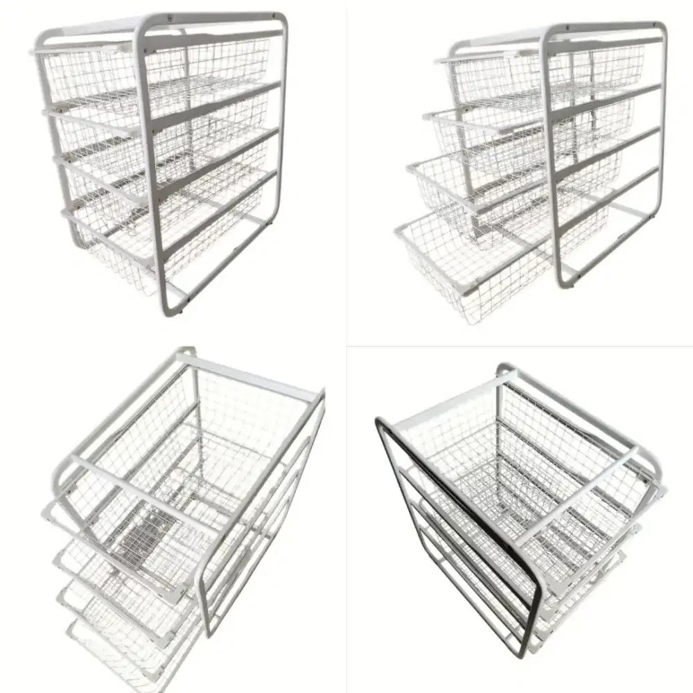 Rak susun besi ikea jonaxel 4 susun