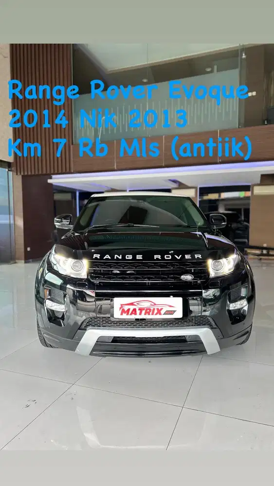 Range Rover Evoque 2014 Nik 13 Black on Red Siap pakai