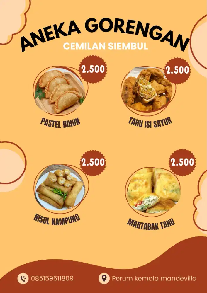 Pedagang kue dan gorengan