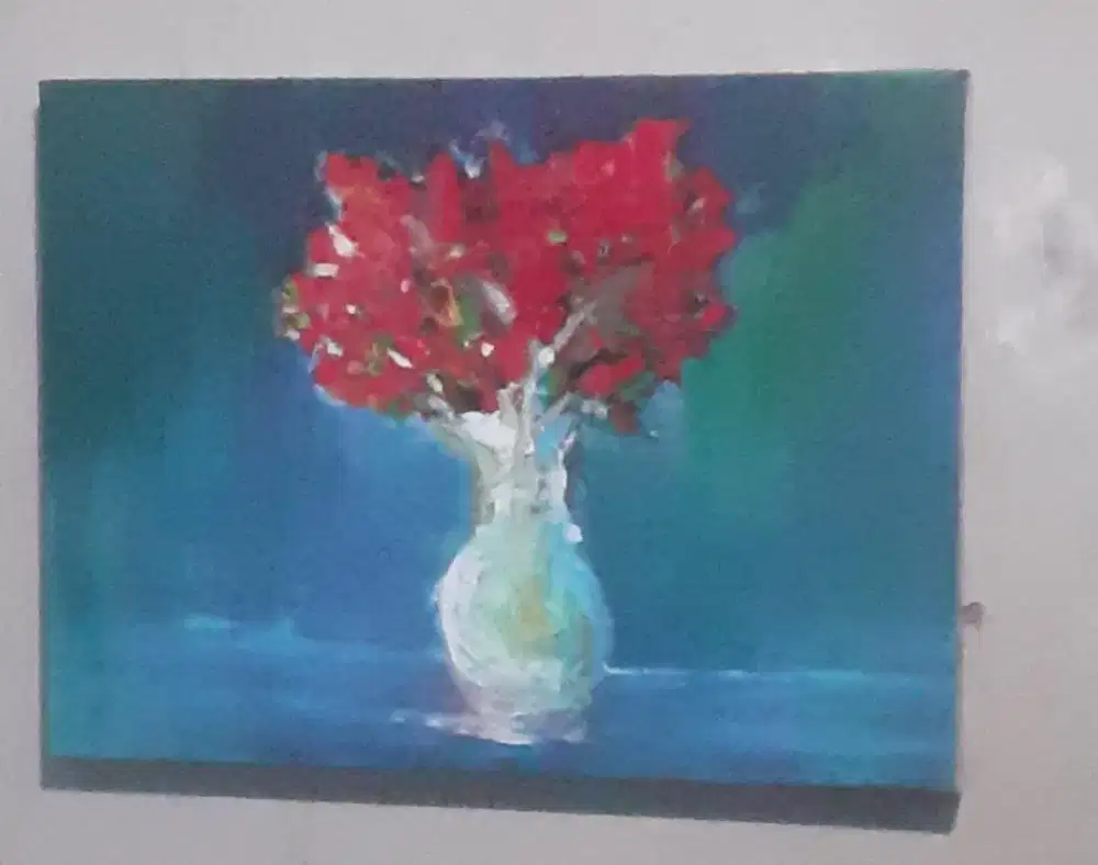 Jual lukisan Asbtrak bunga