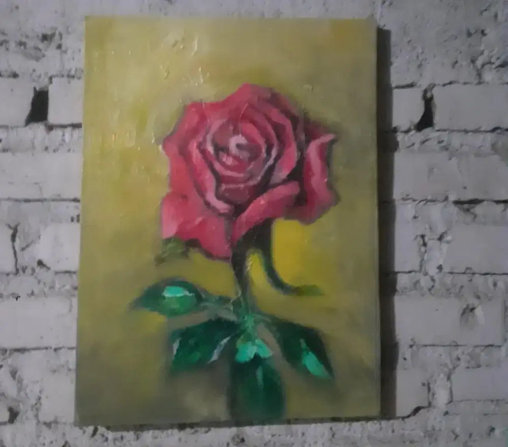 Jual lukisan bunga mawar