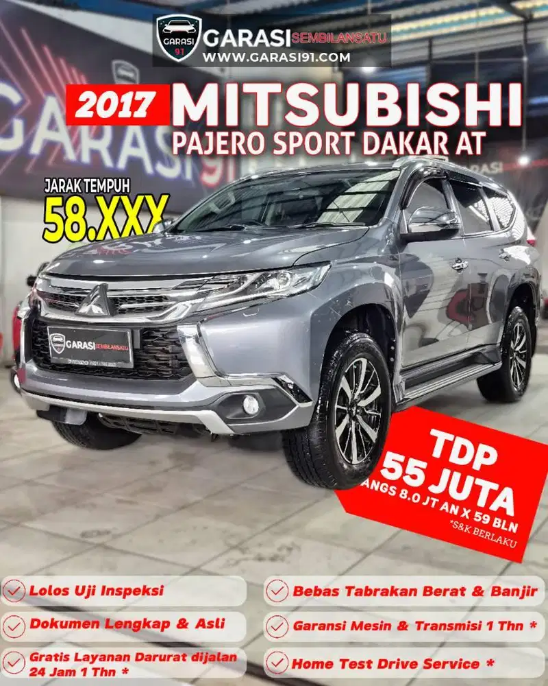 [Tdp 55 JT] PAJERO SPORT DAKAR AT 2017 LOW KM