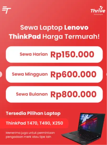 Sewa Laptop Thinkpad Area jambi