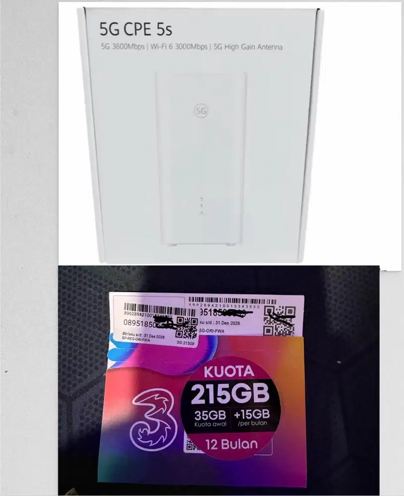 BARU kuota 215GB MODEM ROUTER 5G Huawei Brovi 5s WIFI 6 CPE 3600Mbps