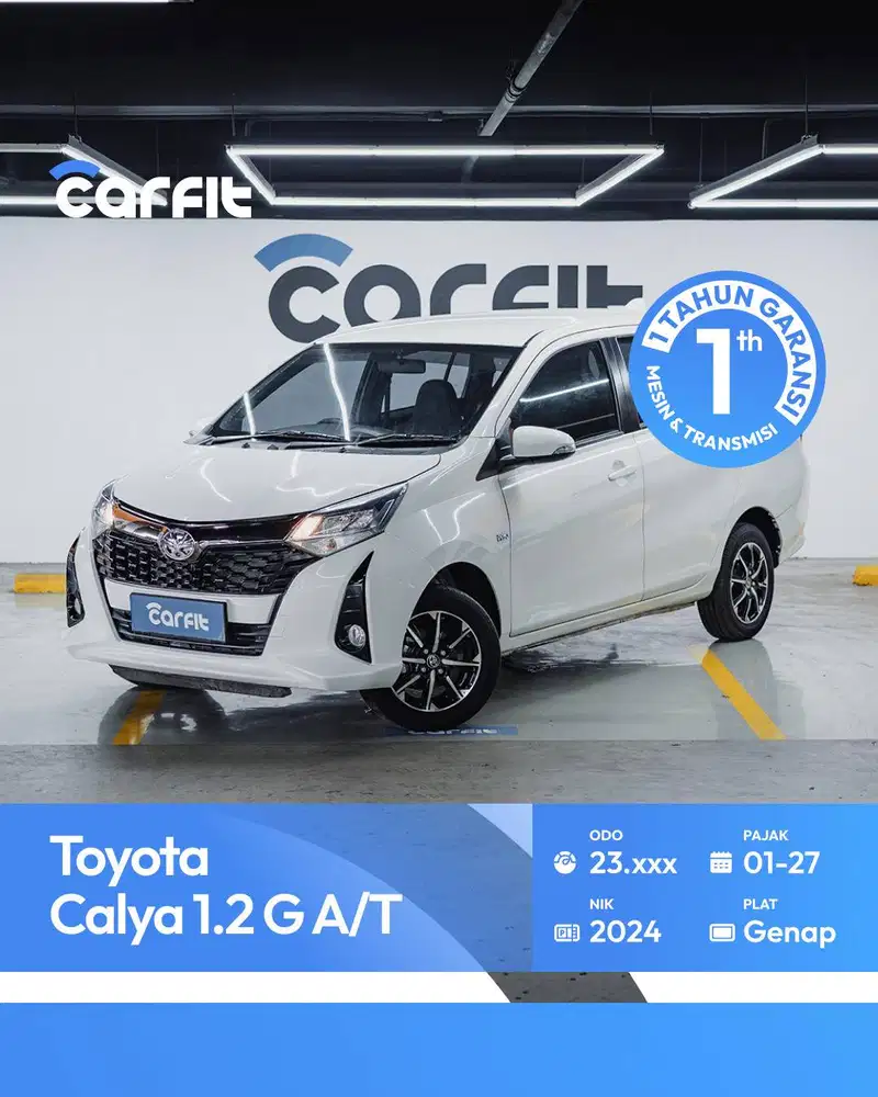 [Cash] NIK 2024 Toyota Calya 1.2 G A/T