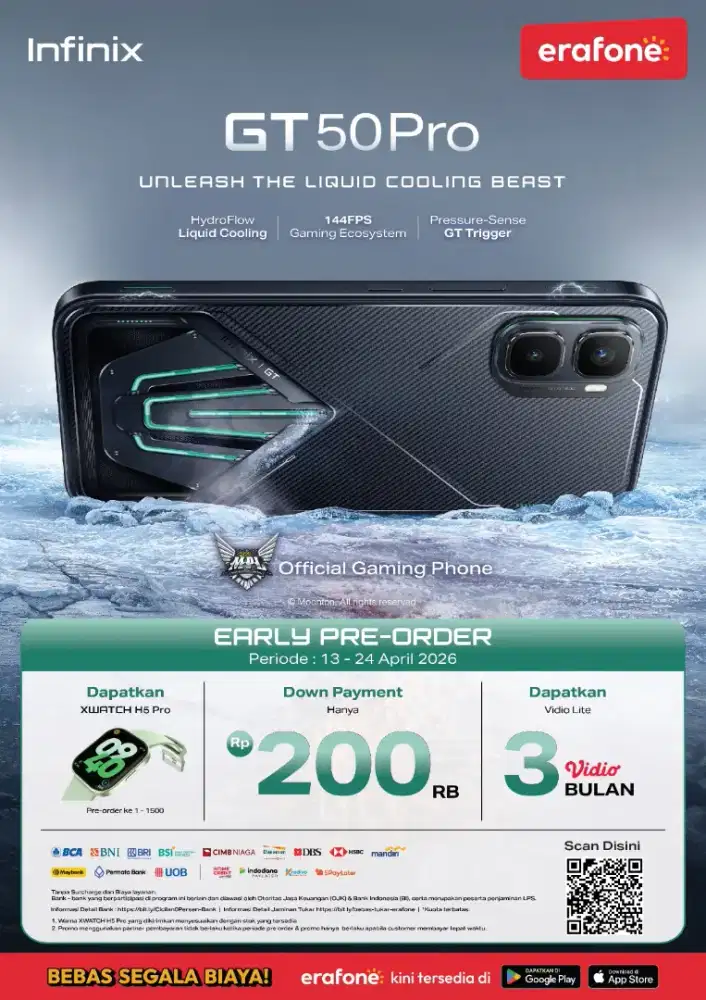 Infinix Gt 50 Pro Pre Order Dp 200Rb