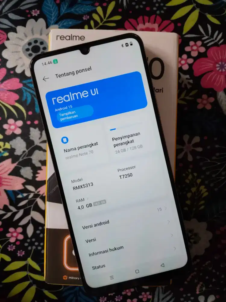Hp Realme Note 70 4+8 128 Mulus