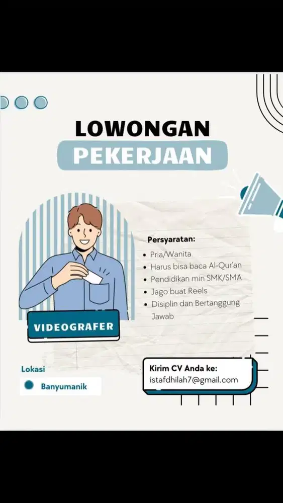 Lowongan Kerja Videografer