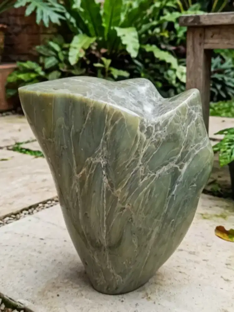 Pajangan F@sil Kayu Hijau Cristal (Giok Pasir Rakit) ±5Kg