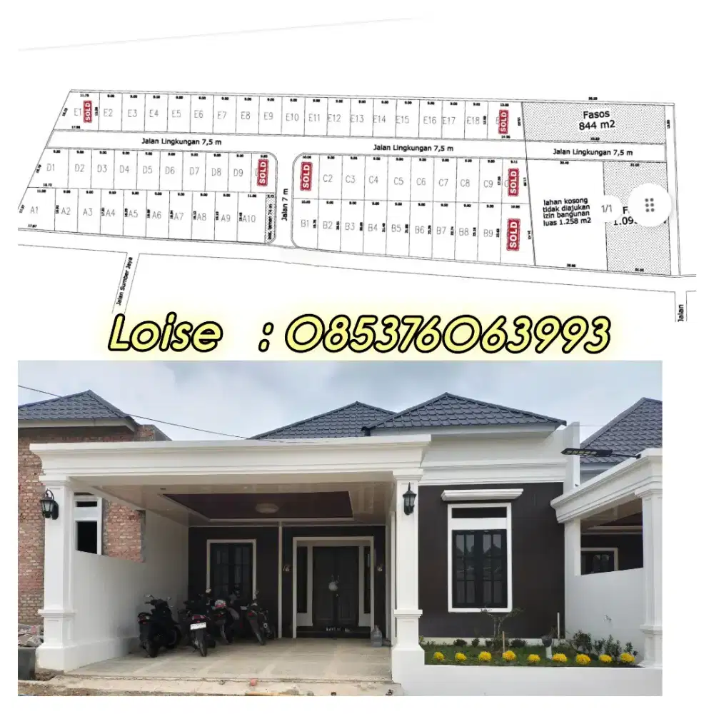 Type 90 Cluster Tengah Kota Jl.Arifin Ahmad