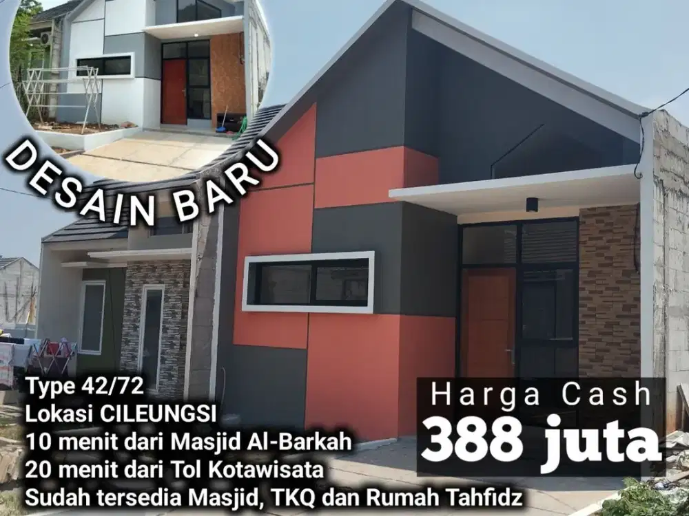 Rumah Modern dan Nyaman di Cileungsi Akses Mudah ke Cibubur Jakarta