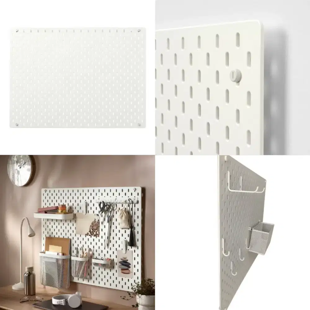 Pegboard ikea skadis putih