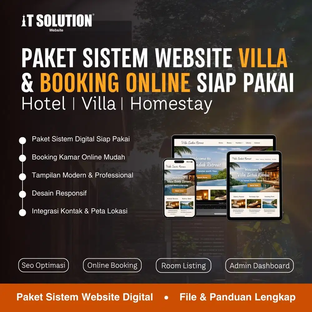 Pembuatan Website Hotel dan Homestay Profesional dan Custom